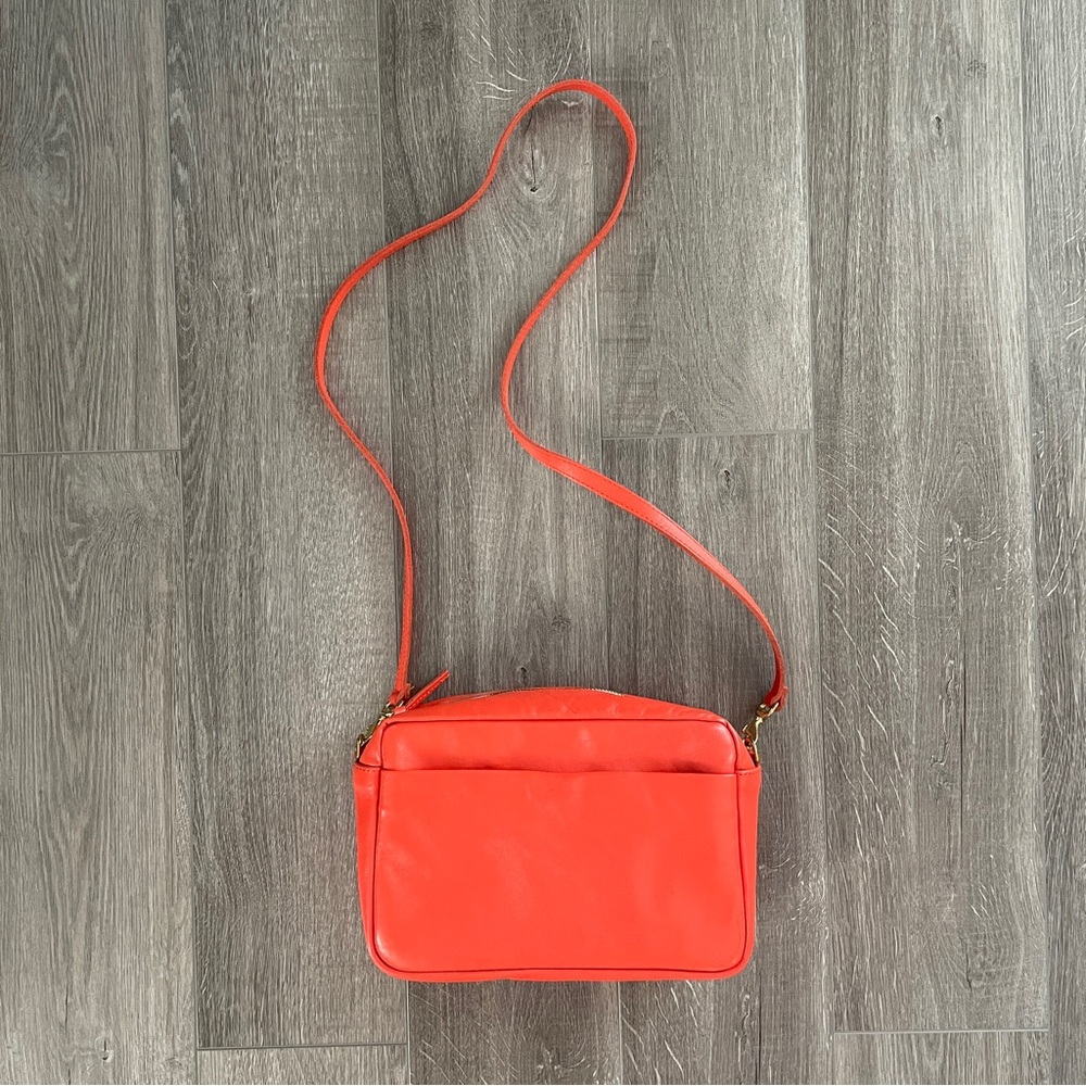 Clare V Red Crossbody Leather Bag